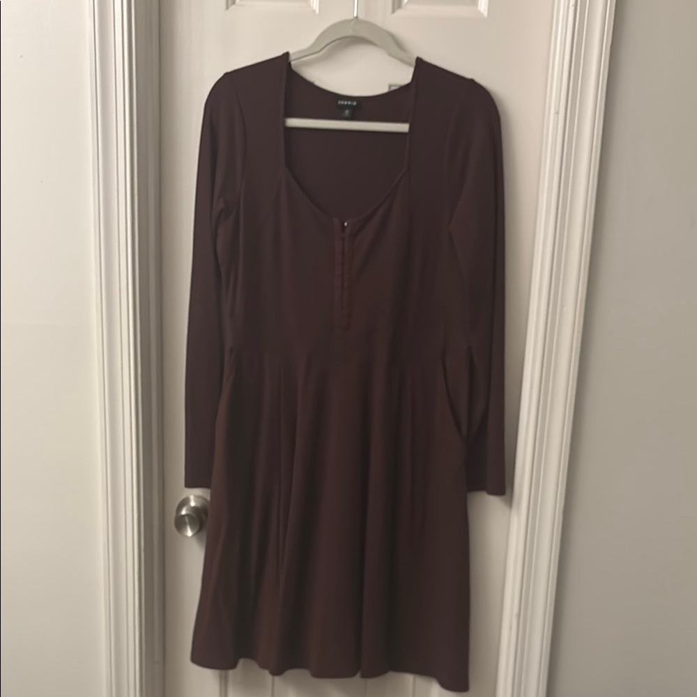 Torrid Merlot Long Sleeve Dress